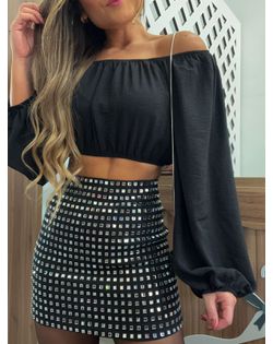 Cropped Preto Cecí - 05887 - Closet