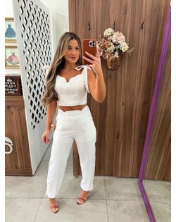 Conjunto Alfaiataria Branco Louise - 1557744 - Closet