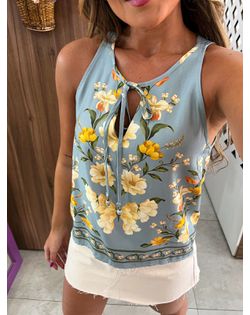 Regata Borboleta em Flor Azul Farm - 151344 - Closet