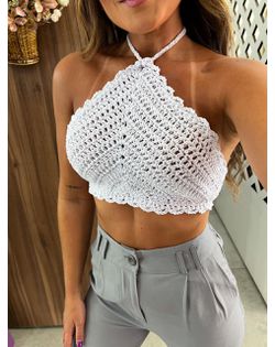 Top Crochê Branco Malu - 235583 - Closet