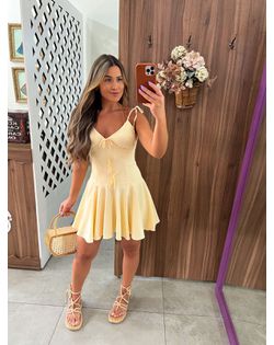 Vestido Curto Amarelo Candy Gabi - 48455 - Closet