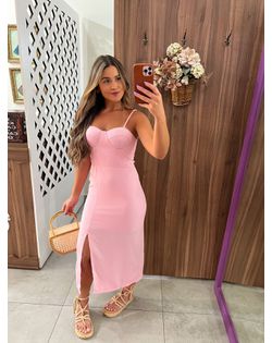 Vestido Midi Cléo Rosa - 2252 - Closet