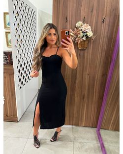 Vestido Midi Cléo Preto - 1834 - Closet