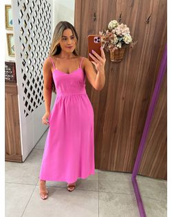 Vestido Midi Rosa Desiree - 388949 - Closet