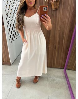 Vestido Midi Creme Desiree - 24784 - Closet