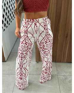 Calça Estampa Vermelha Júlia - 41487 - Closet