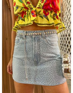 Saia Jeans Brilhos Dadri - 38383 - Closet