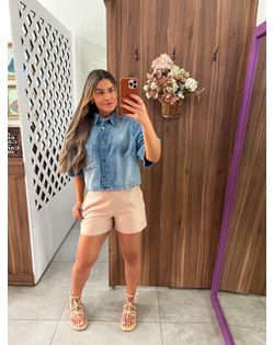 Short Alfaiataria Minimal Bege Lez a Lez - 45415 - Closet