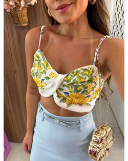 Top Ombros De Fora Estampado Sicilia Farm - 534848 - Closet