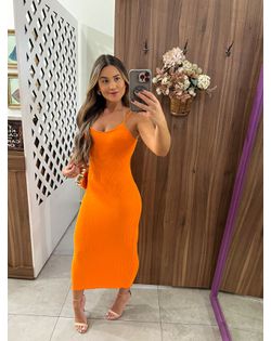 Vestido Tule Midi Laranja Colcci - 414114 - Closet