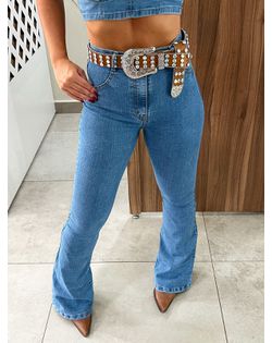 Calça Flare Jeans Médio Nxo - 16154578 - Closet