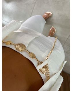 Cinto Oval Boho Dourado - 62665 - Closet