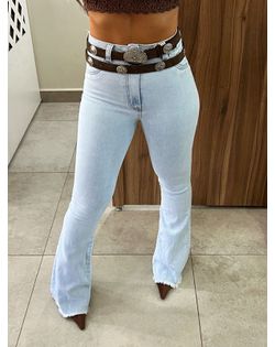 Calça Flare Jeans Claro Nxo - 4354647 - Closet