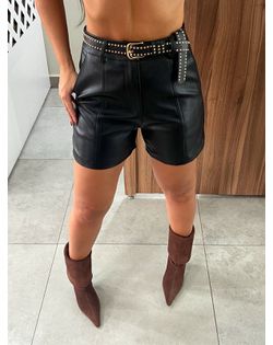 Short Courino Preto Bia - 266965 - Closet