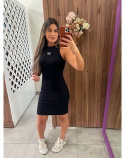 Vestido Brownie Canelado Preto Colcci - 269587 - Closet