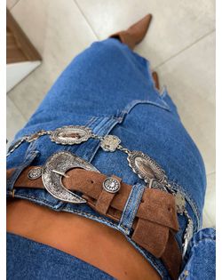Cinto Boho Camurça Chocolate Maisa - 5184858 - Closet