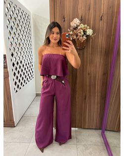 Calça Pantalona Madalena Cereja - 26955 - Closet