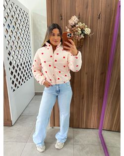 Jaqueta Puffer Corações Off White - 956874 - Closet