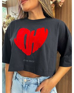 Camiseta Cropped Beloved John John - 1848747 - Closet