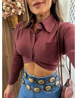 Camisa Marrom Noemi - 164857 - Closet