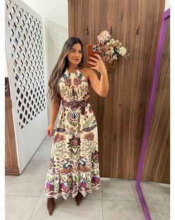 Vestido Cropped Estampado Jardim Maravilhoso Farm ... - Closet
