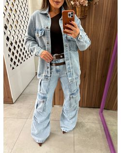 Jaqueta Jeans Over Timeless Alcance - 51269585 - Closet