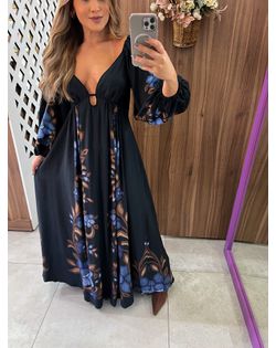 Vestido Cropped Estampado Floral Renata Farm - 658... - Closet