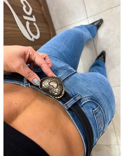 Cinto Coração Camurça Preto - 848487 - Closet