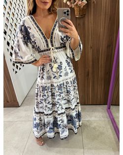 Vestido Midi Marcelle Off White Farm - 848459 - Closet