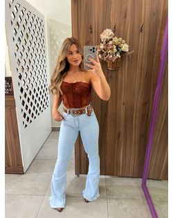Top Corset Renda Telha - 2587618 - Closet
