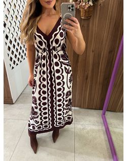 Vestido Cropped Estampado Arabesque Farm - 5488547... - Closet