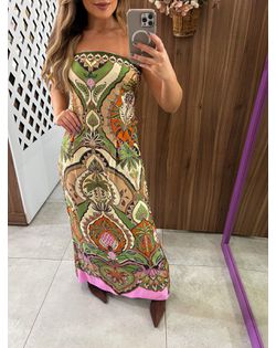 Vestido Cropped Estampado Odara Farm - 45858552 - Closet