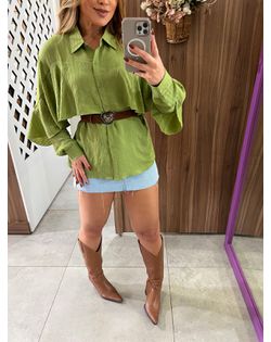 Camisa Verde Agnes - 332674 - Closet