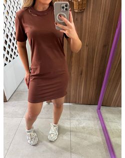 Vestido New Comfort Fit Marrom Colcci Sport - 623... - Closet