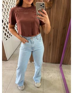 Camiseta Basic Manga Curta Marrom Colcci Sport - 3... - Closet
