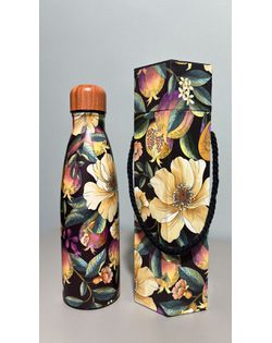 Garrafa Glub Glub Romance em Flor Preta 500ml Farm... - Closet