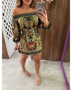 Vestido Curto Estampado Flor De Jardim Farm - 2991... - Closet