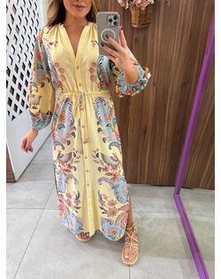 Vestido Cropped Estampado Encanto Boho Farm - 628 - Closet