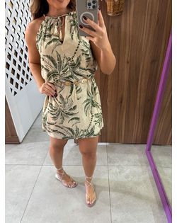 Vestido Curto Estampado Com Amarração Lez a Lez -... - Closet