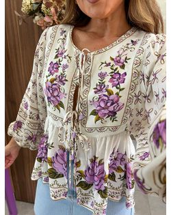Blusa Poesia de Flor Farm - 515454154 - Closet