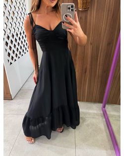 Vestido Longo Preto Mabel - 56555 - Closet