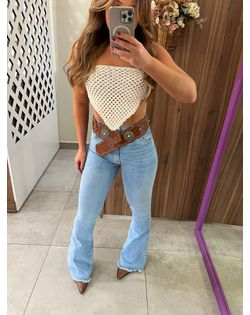 Calça Flare Jean Basic Nxo - 58858 - Closet