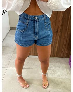 Short Reto Capri Jeans Médio Alcance - 64156415 - Closet