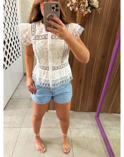 Short Reto Capri Jeans Claro Alcance - 5151454 - Closet