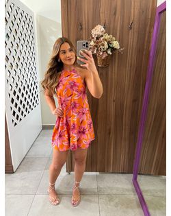 Vestido Frente Única Estampado Flores Colcci - 48... - Closet