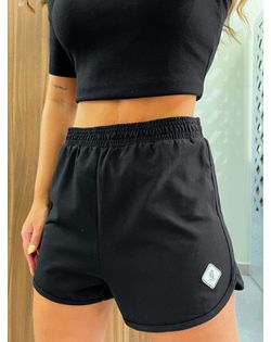 Short Curto Moletinho Comfort Preto Colcci Sport -... - Closet
