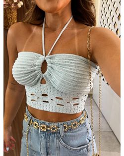 Top Tricot Azul Ice Mia - 262662 - Closet
