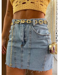 Saia Jeans Costuras - 8495965 - Closet
