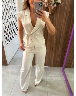Conjunto Alfaiataria Bege Claro Antonela - 596596... - Closet