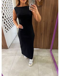 Vestido Midi Decote Costas Preto Colcci - 85656316... - Closet